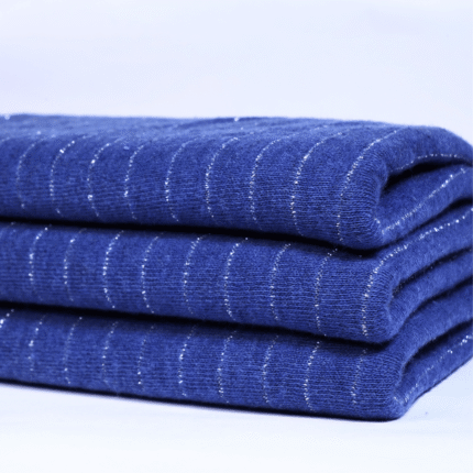 Poly Cotton Silver Stripe Double Jersey