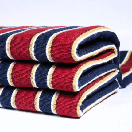 Cotton Poly Stripe Single Jersey