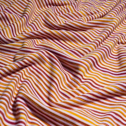 Poly Viscose Lycra Stripe Rib