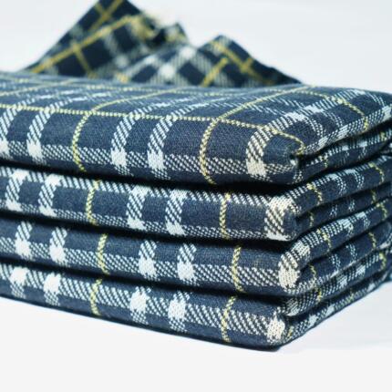 Cotton Poly Lycra Check Interlock Jacquard