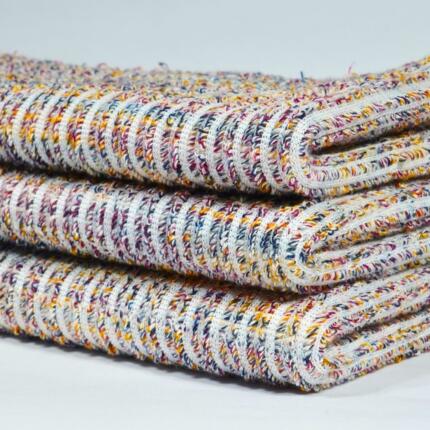 P/C + Poly Fillament + 4 CTN + P/V Ply Space Dyed Twisted Jacquard