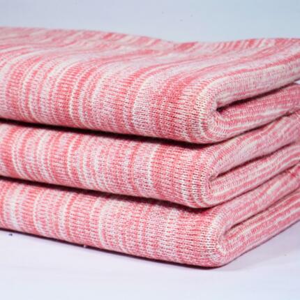 Cotton Slub + Cotton + Poly Fillament Loose Knit Single Jersey