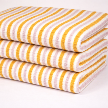 Poly Viscose Lycra Stripe Rib