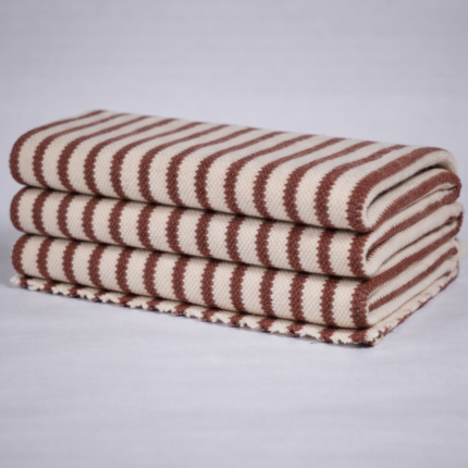 Cotton + Poly Covered Lycra Linen Stripe Pique