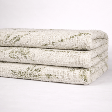 Cotton Olive + Cotton Slub Leen Jacquard