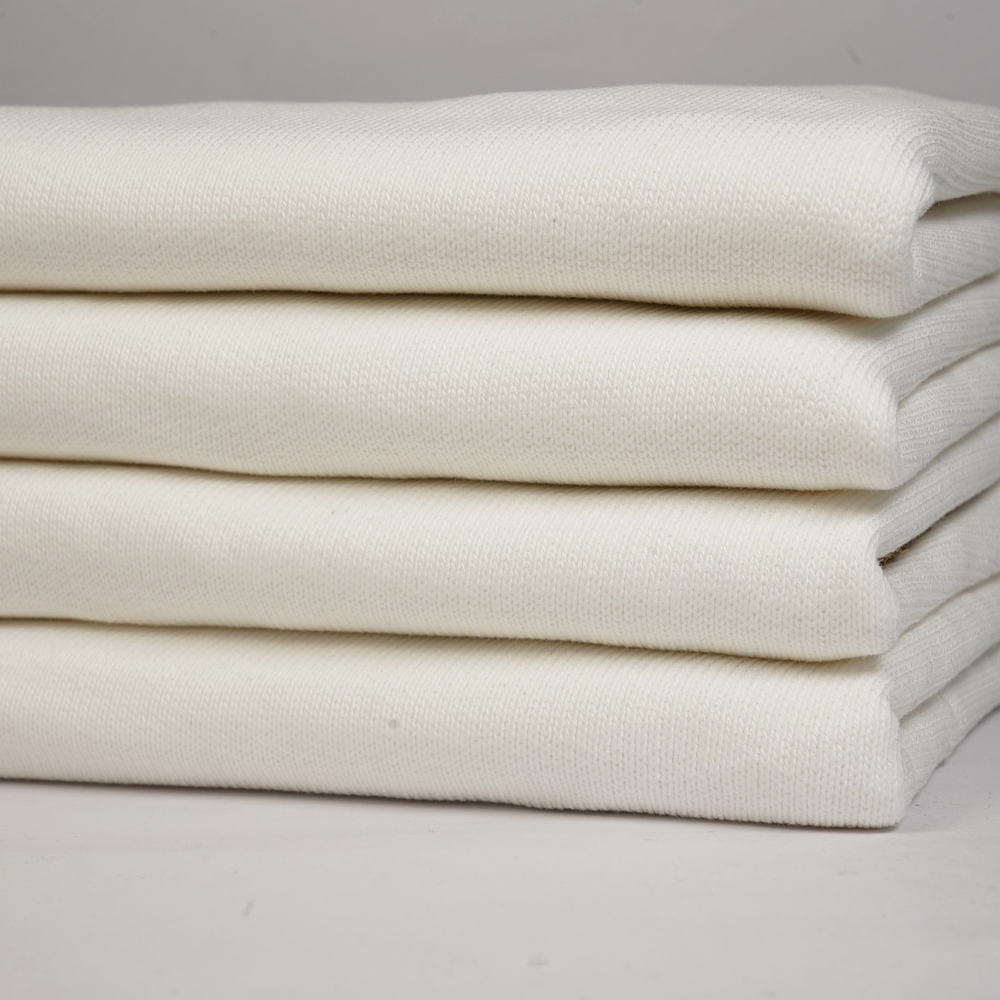 premium_fabric_product_white_clean 30S CTN+3/30 Poly CTN 72/25 Snow Rib - Image 1